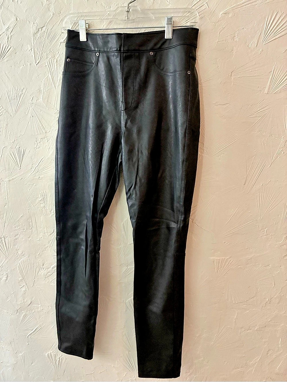 Spanx Leather-Like Ankle Skinny Pant Black